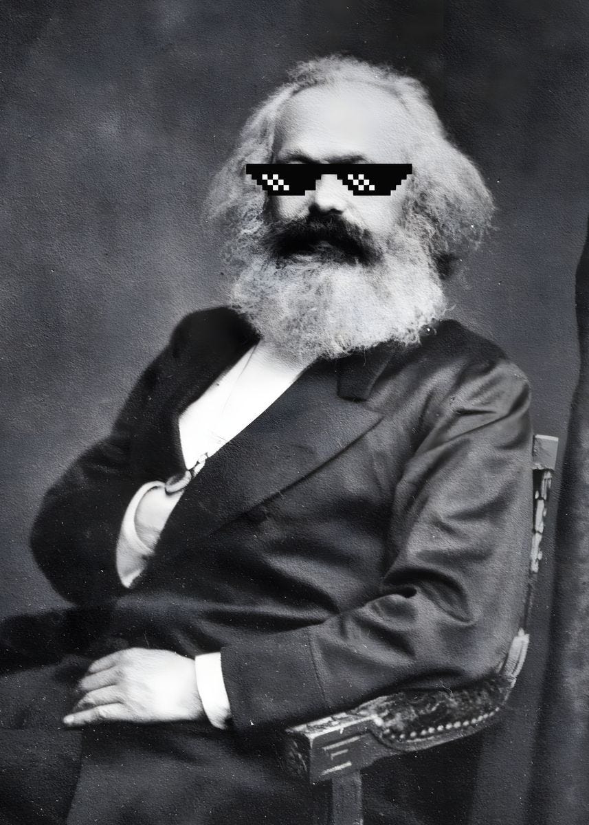 Funny Karl Marx Sunglasses' Poster by Masaki | Displate