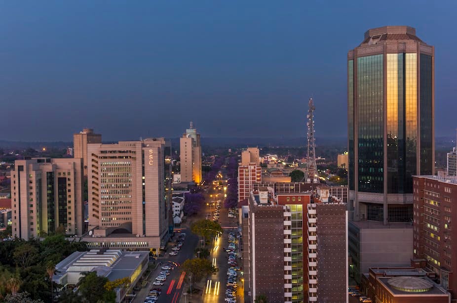 Zimbabwe's capital, Harare at night