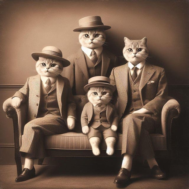 r/weirddalle - Purr-fect family