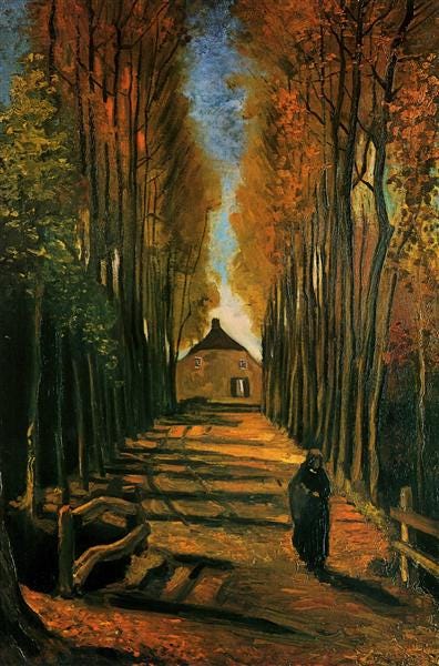 Avenue of Poplars at Sunset, 1884 - Vincent van Gogh