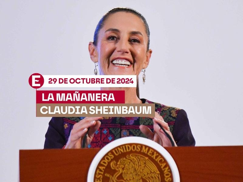 Mañanera de Sheinbaum EN VIVO hoy 29 de octubre de 2024