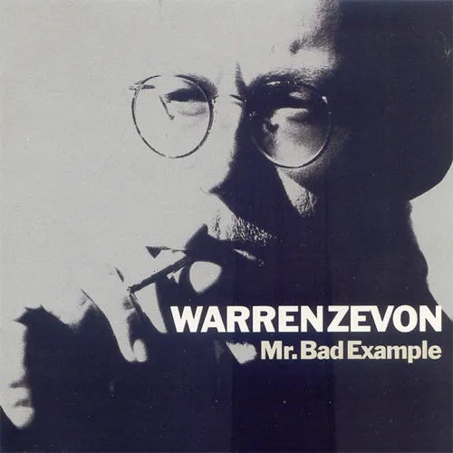 Cover art for Mr. Bad Example by Warren Zevon