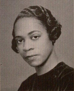Black and white yearbook portrait of Marie Clark Taylor.