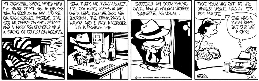 Calvin and Hobbes Tracer Bullet strip