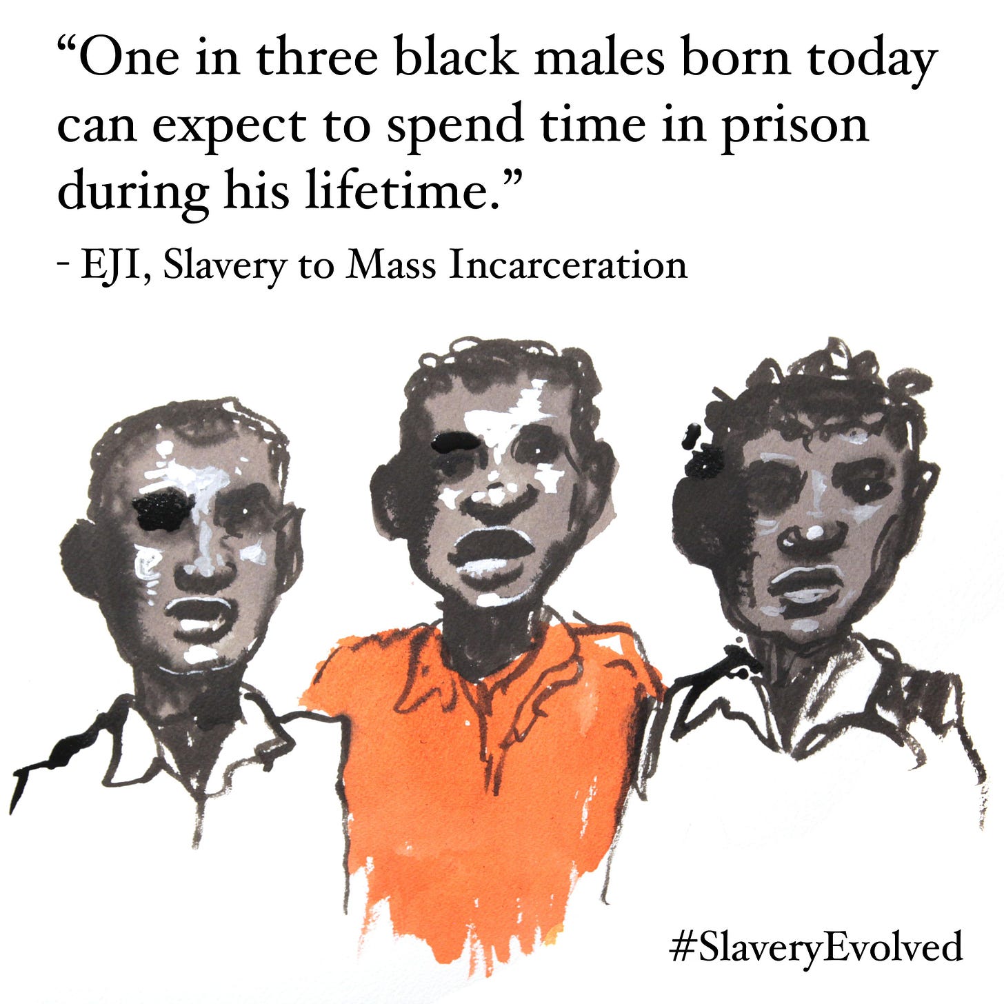 Equal Justice Initiative on Twitter: "1 in 3 black males born today can  expect to spend time in prison in his life. http://t.co/6weQ6wezDg  #SlaveryEvolved http://t.co/J5zFOtcWuv" / Twitter