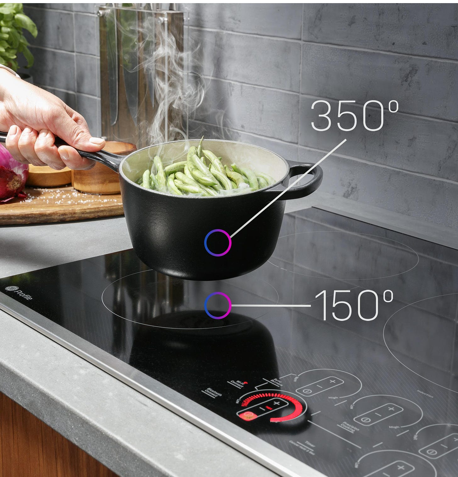 GE Profile 36" Built-In Touch Control Induction Cooktop Black