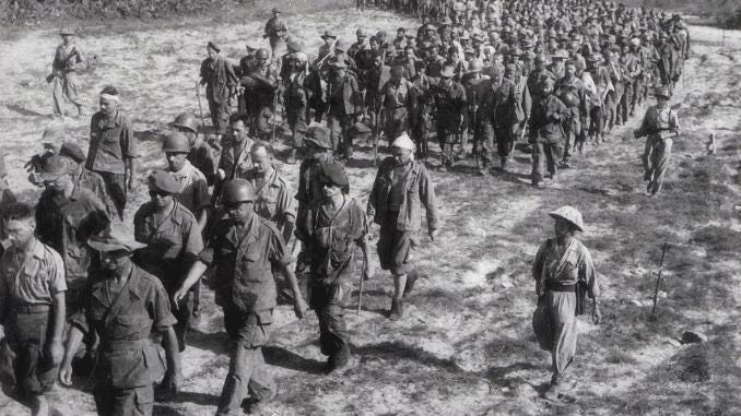 French colonial troops surrender to Vietnamese at Dien Bien Phu, 1954. Niger is facing off against same French colonialism today
