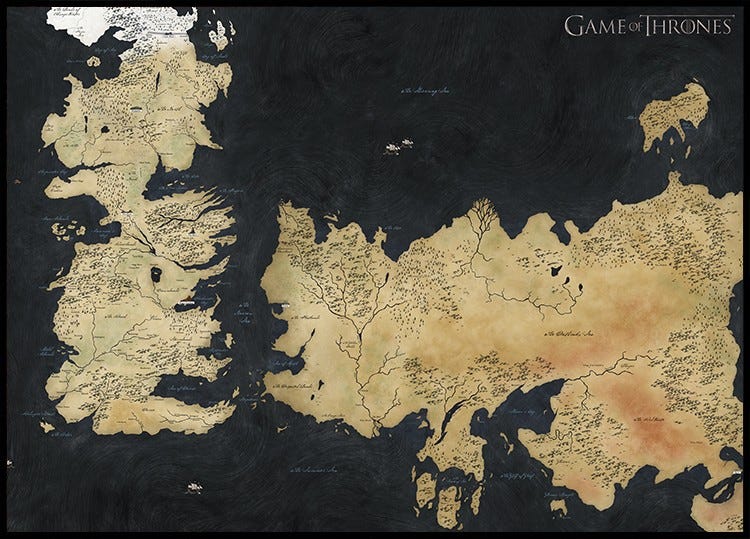 Game of Thrones™ - Westeros Map Poster