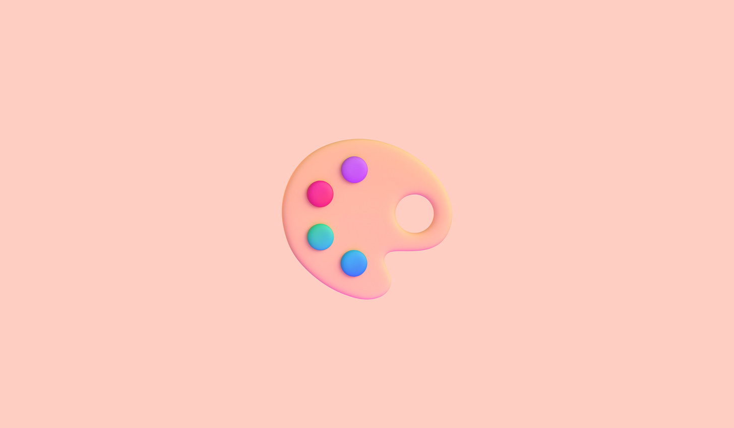 art palette emoji on a light pink background