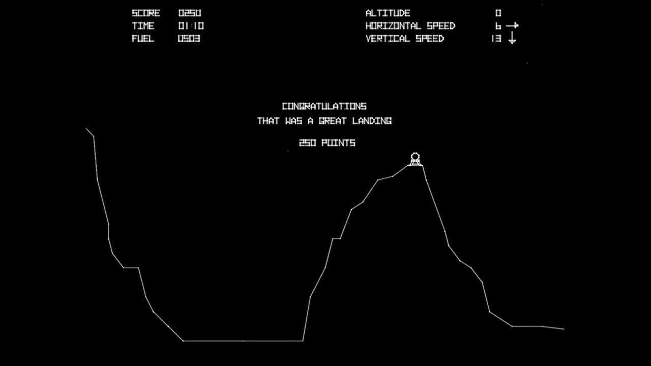 Lunar Lander - (1979) - Arcade - gameplay