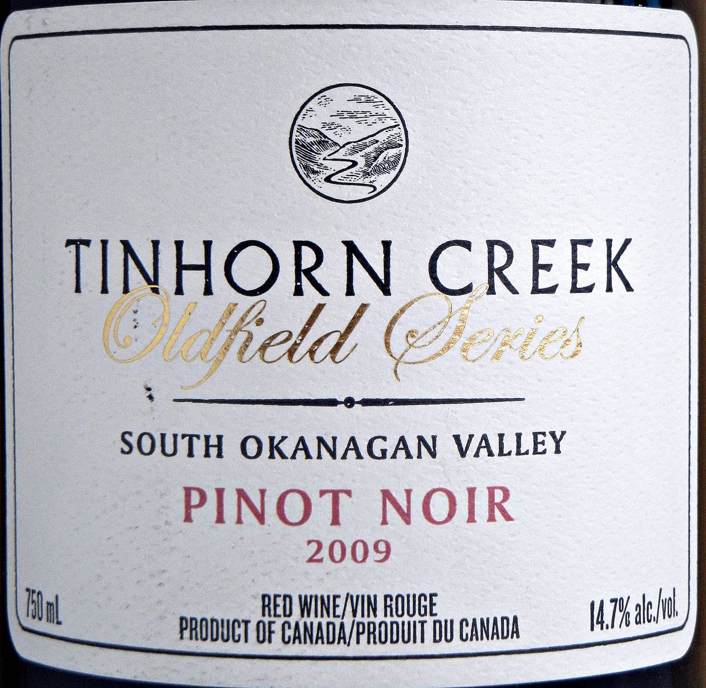 Tinhorn Creek Oldfield Series Pinot Noir 2009 Label - BC Pinot Noir Tasting Review 26