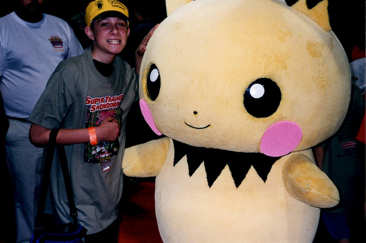 Greg with Pichu at the 2001 Super Trainer Showdown