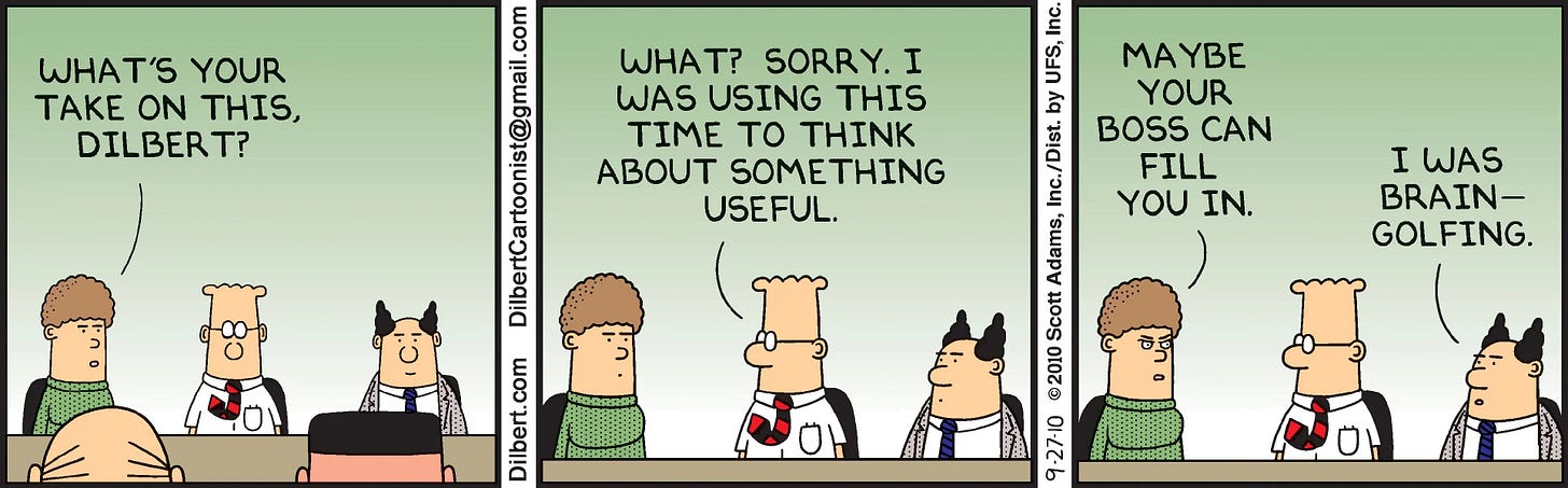 Cartoon – Thinking About Something Useful | HENRY KOTULA