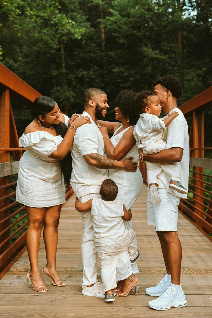 Photo of a happy family.