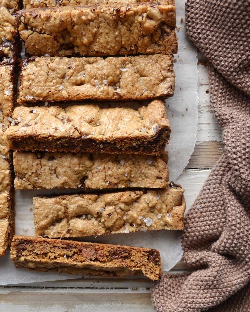 brown butter chocolate cookie bar hearts