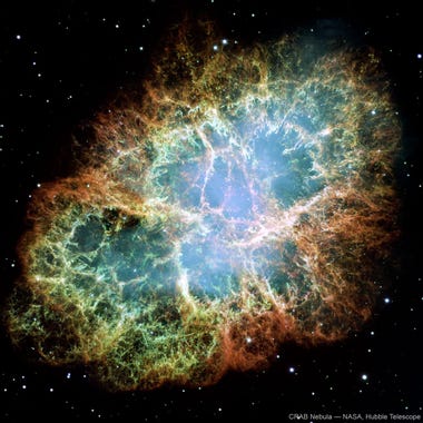 HIGH RESOLUTION CRAB NEBULA Space Picture NASA Photo Hubble Telescope