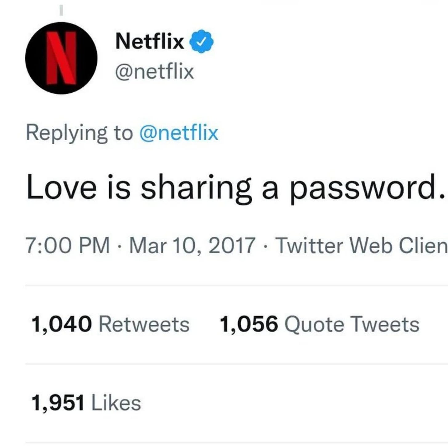 Netflix Gets Roasted for 'Poorly Aged' Tweet Claiming 'Love is Sharing a  Password'