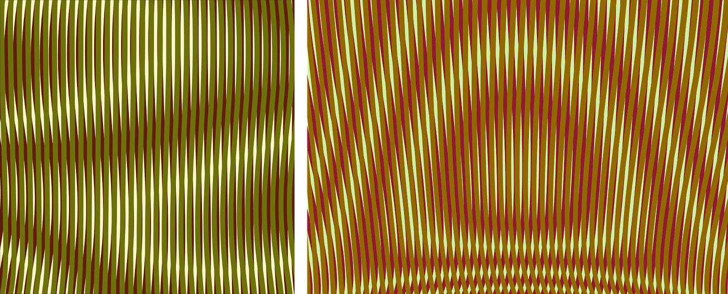 two Moiré interference patterns
