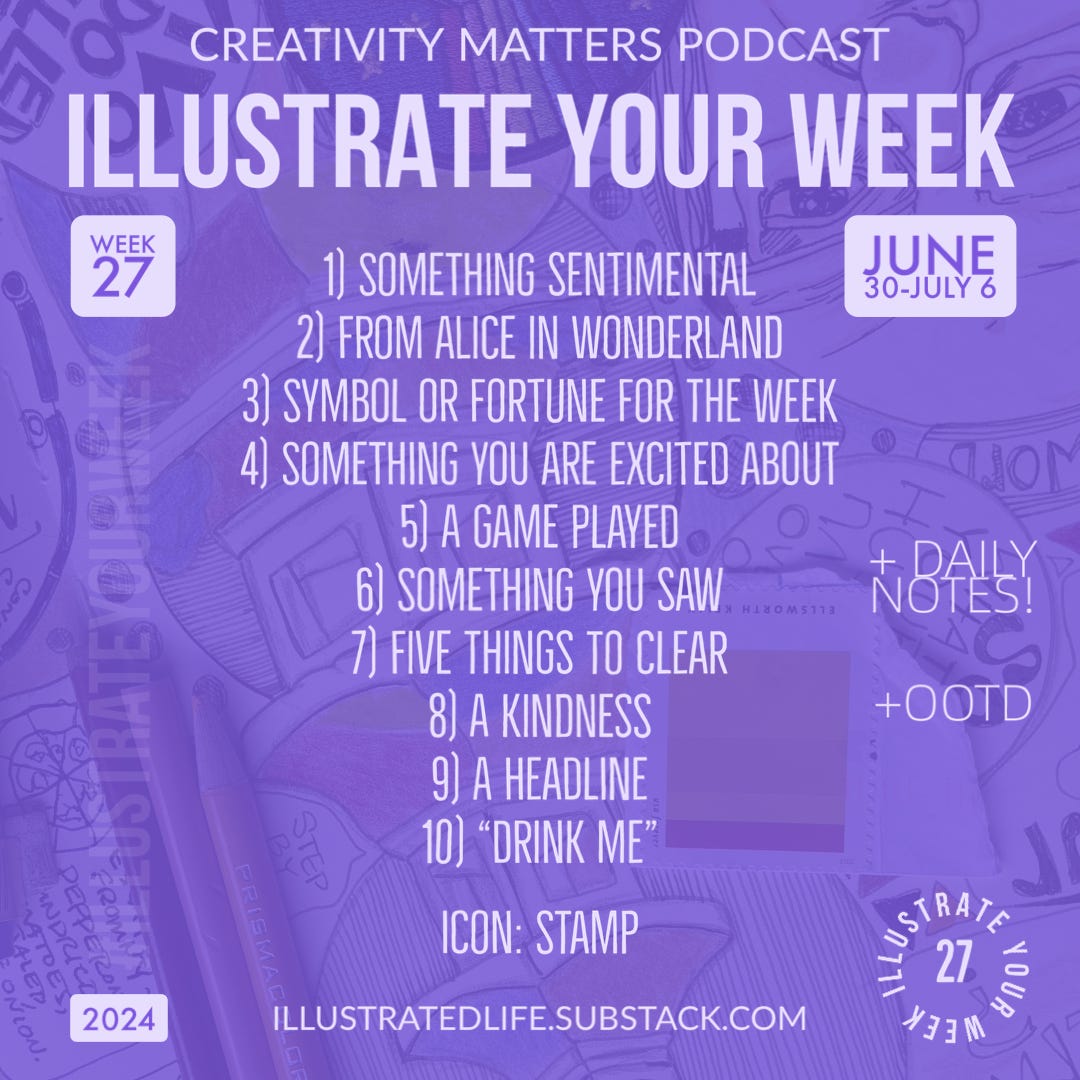 Illustrate Your Week Prompts for Week 27