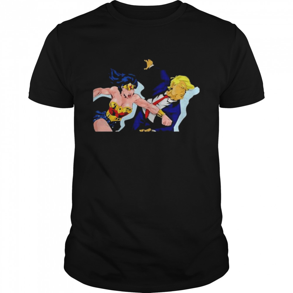 Wonder Woman Hit Donald Trump shirt - T Shirt Classic