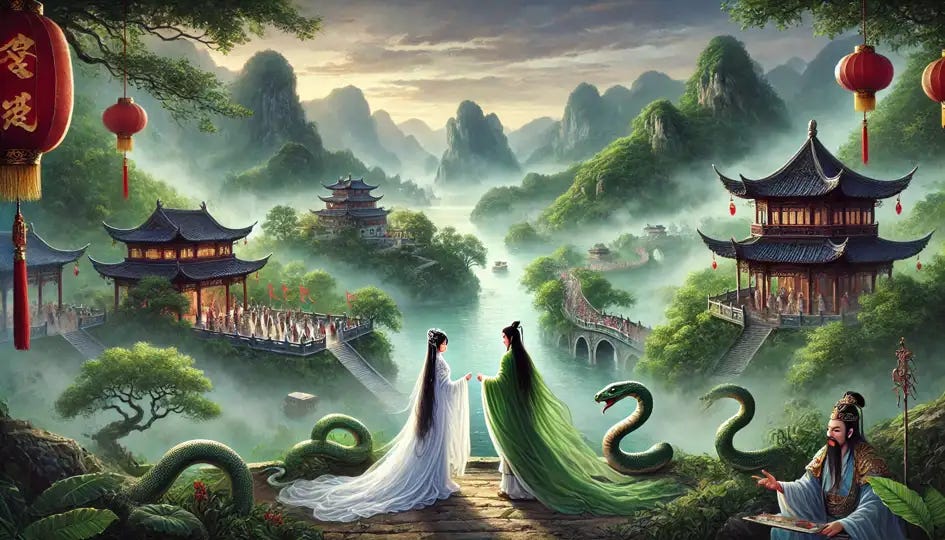 The Tale of the White Snake and the Green Snake, A Story Worth Reading on  GatherTales