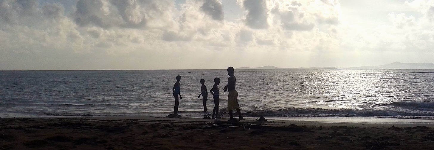 Young people on a beach