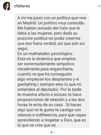 El testimonio anónimo publicado en Instagram que forzó la dimisión de Íñigo Errejón