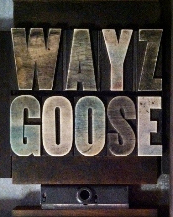 May be an image of text that says 'WAYZ GOO E'