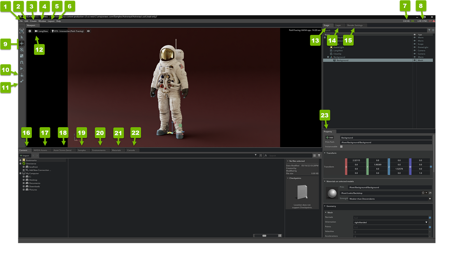 Omniverse USD Composer Interface — Omniverse USD Composer