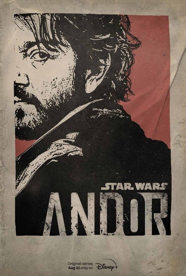 This may contain: the poster for star wars is displayed on a piece of paper with an image of hanto