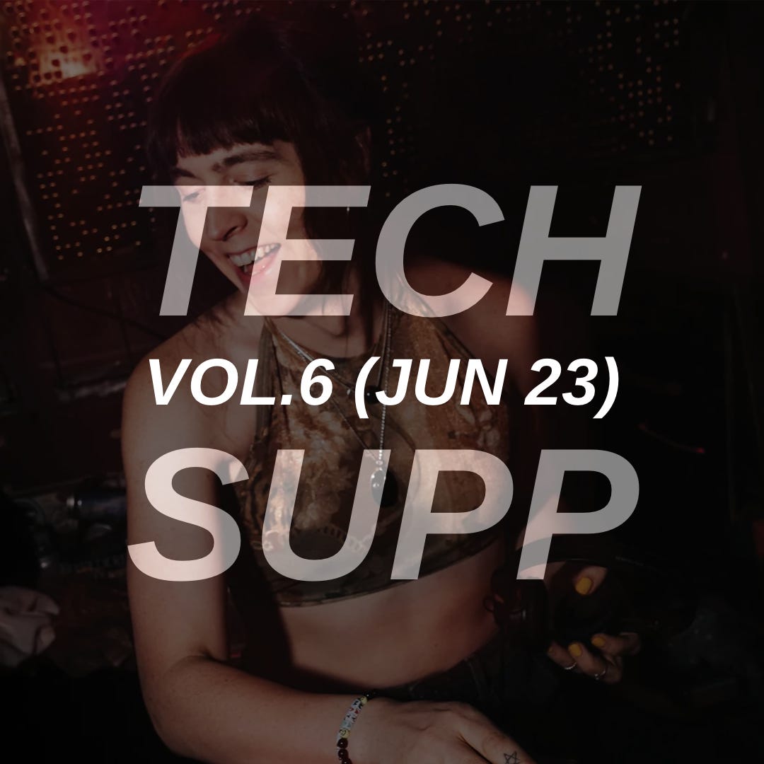 Playlist cover artwork featuring Octo Octa (DJ, producer) with the text “TECH SUPP VOL.6 (JUN 23)” overlaid.