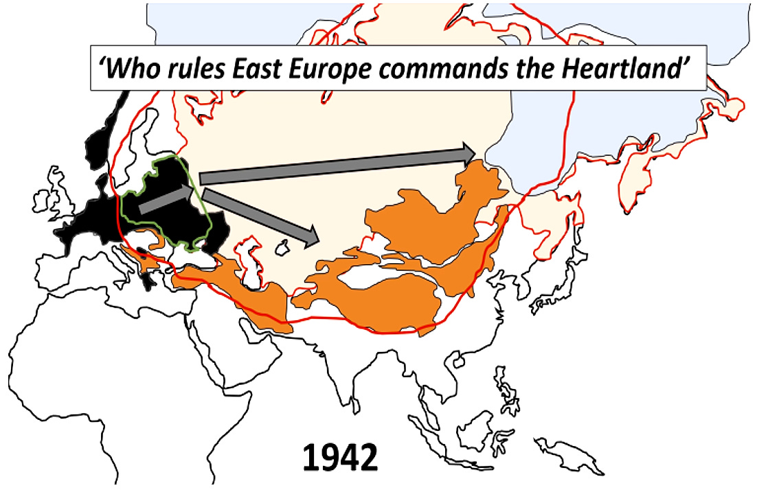 Nazi Germany pushed east in an effort to capture the Heartland, but faced Russian resistance