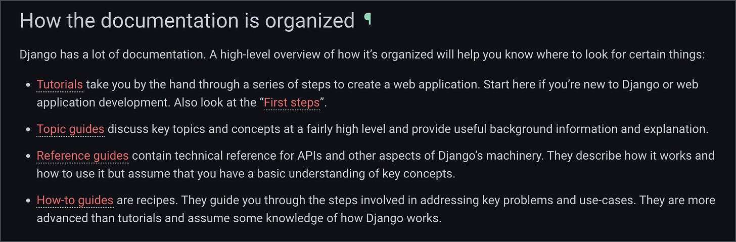 Django 的教學文件框架