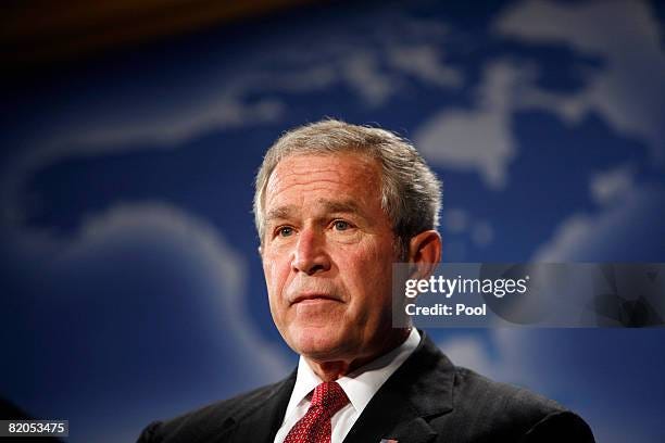 U.S. President George W. Bush makes remarks on the Freedom Agenda at...  News Photo - Getty Images