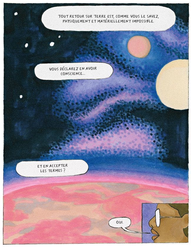 Une page de la BD Astra Nova de Lisa Blumen Une page de la BD Astra Nova de Lisa Blumen