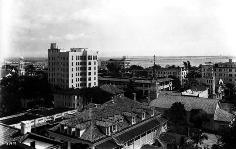  Figure 1: View looking southeast from McKinnon Hotel
