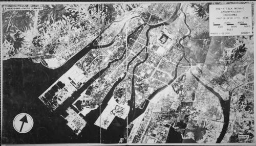 Today's Document • Aerial views of Hiroshima, before and after the...