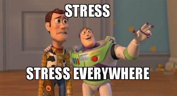 Meme | Stress Stress Everywhere - Buzz and Woody (Toy Story) 