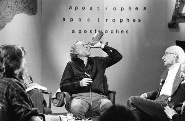 Charles Bukowski drinking on the set of television show “Les Apostrophes”,  France 1978 : r/bukowski