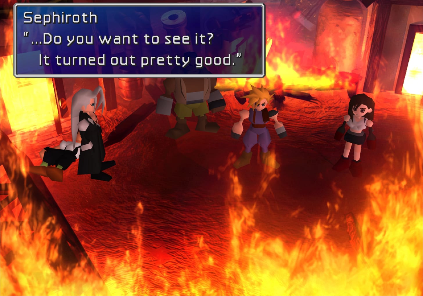 Sephiroth: "...Do you want to see it? It turned out pretty good."