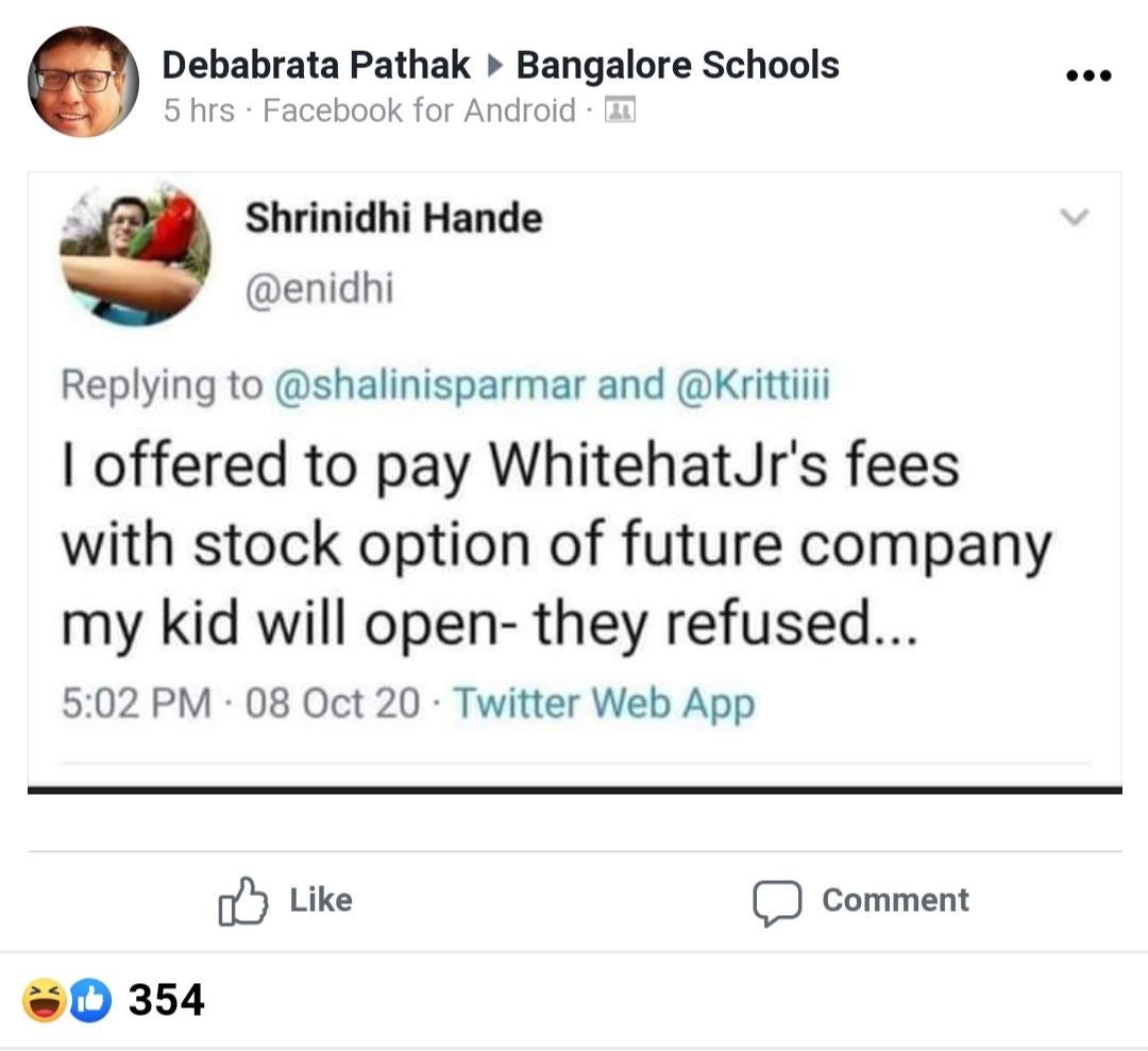 My tweet on WhitehatJr goes viral - eNidhi India Travel Blog