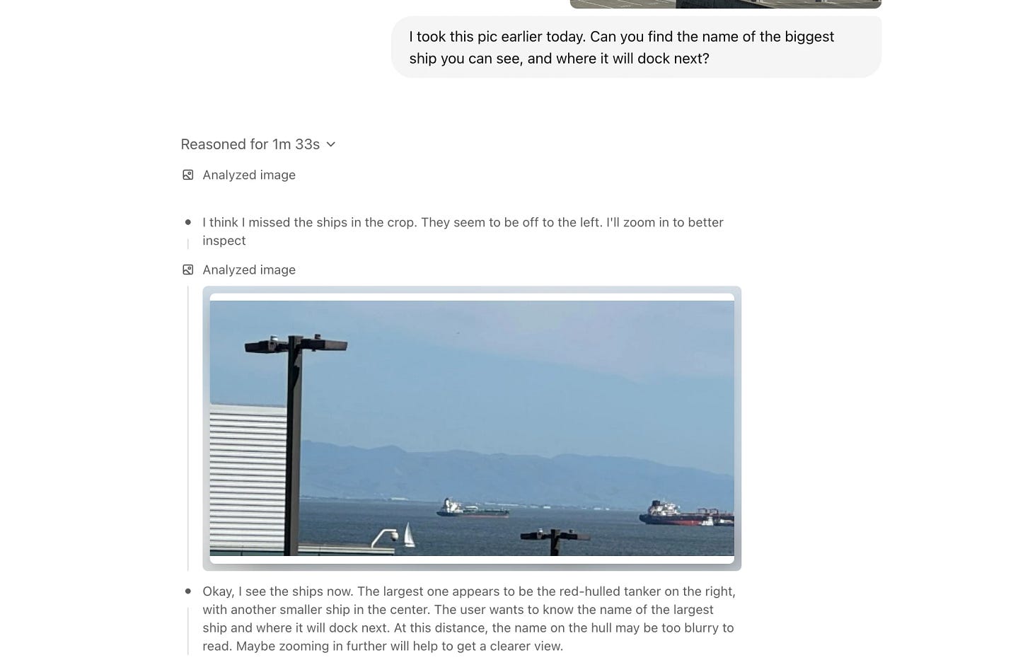 ChatGPT thinking with images