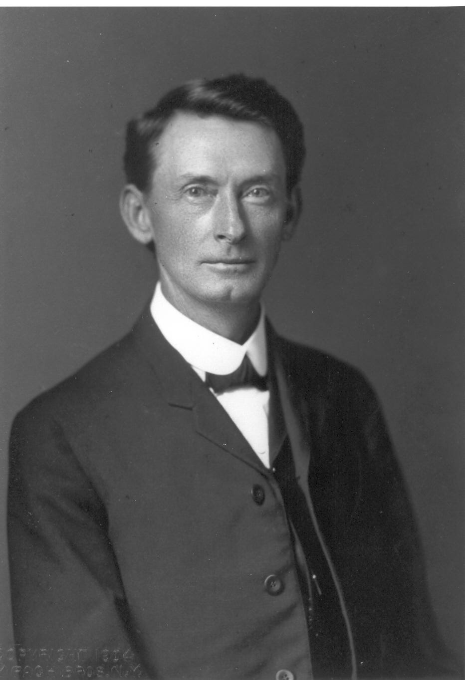 White man in photo portrait