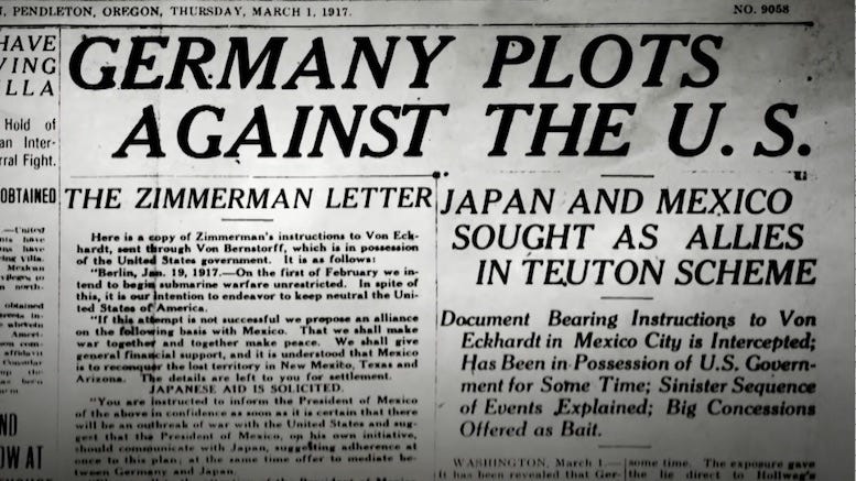The Zimmerman Telegram & the Road to the Great War | Military.com