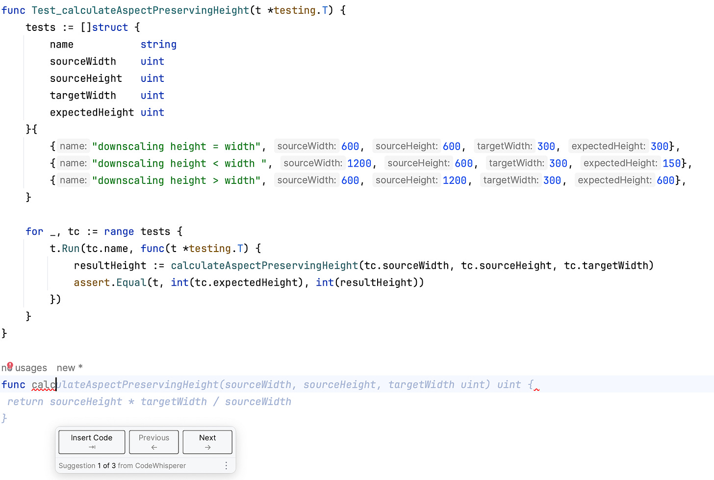 Using AWS CodeWhisperer to generate code
