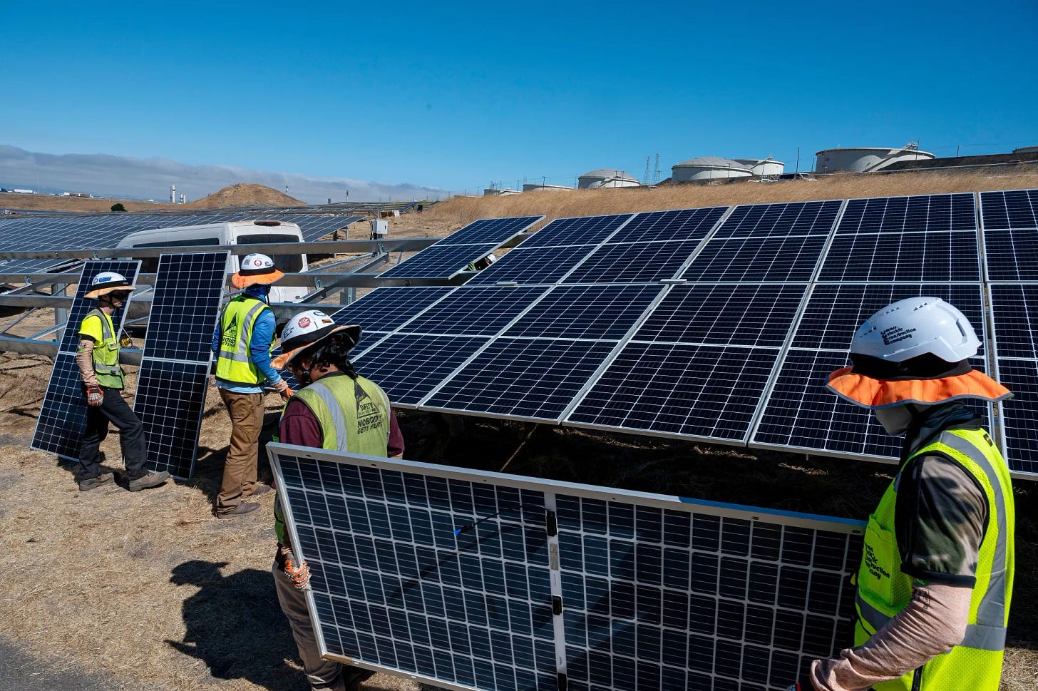 Solar Panel Construction At The Phillips 66 Rodeo Renewable Energy Complex