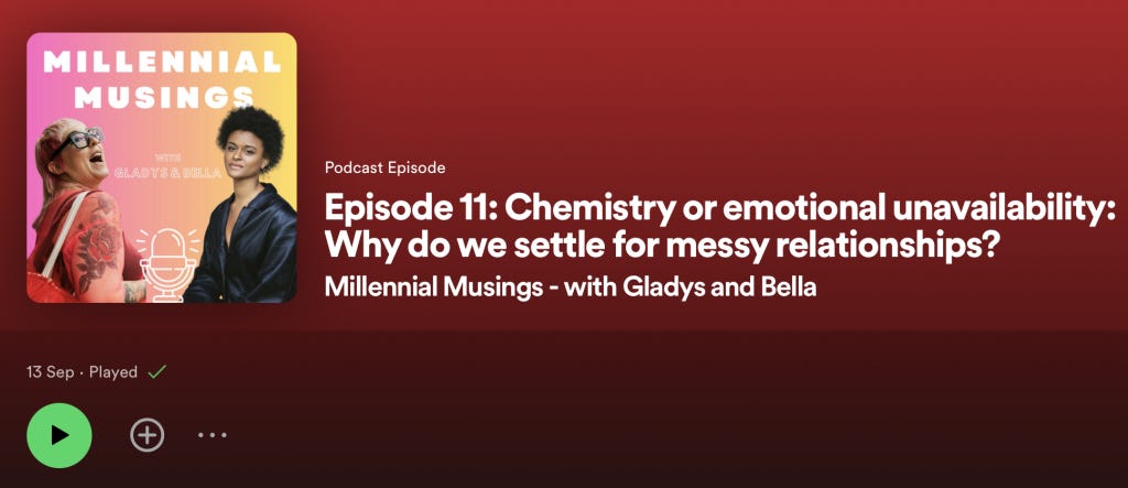 One of our episode titles: Why do we settle for messy relationships?