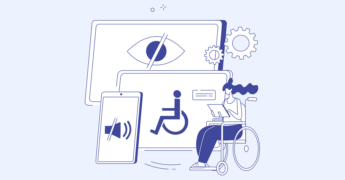 person with disability navigating on digital supports