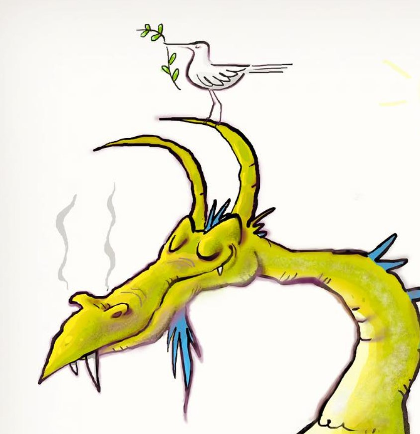 Head of a Peace Dragon created by Peter H. Reynolds