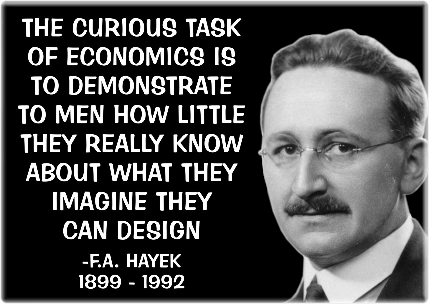 Magnet - Hayek F.A. Economics History Philosopher Economist Quote 3.5"  31411 New | eBay